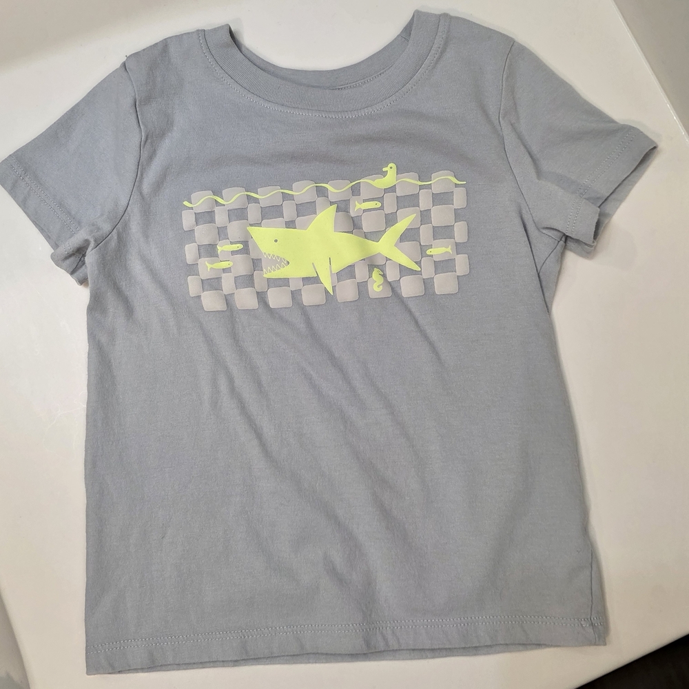 Cat & Jack Shark Graphic T-Shirt - Light Blue